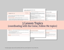 Load image into Gallery viewer, August 18-24, Lesson Helps for Home, Church | Primary Come Follow Me 2025 | D&C 89-92 A Principle with Promise" | Games, Coloring Activities