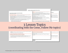 Load image into Gallery viewer, August 25-31 Lesson Helps for Home, Church | Primary Come Follow Me 2025 | D&C 93 "Receive of His Fulness" | Games, Coloring Activities