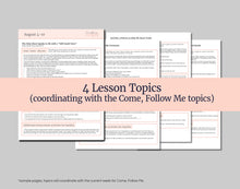 Load image into Gallery viewer, August 4-10, Lesson Helps for Home, Church | Primary Come, Follow Me 2025 | D&C 85-87 "Stand Ye in Holy Places" | Games, Coloring Activities