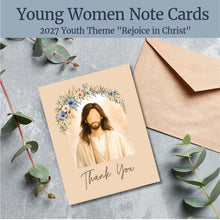 Load image into Gallery viewer, Young Women Rejoice in Christ | YW Greeting Cards | 2027 LDS Youth Theme | Philippians 4:4