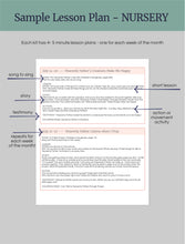 Load image into Gallery viewer, April Full MONTH NURSERY Lesson Helps (4 Lessons) Come Follow Me for Toddlers