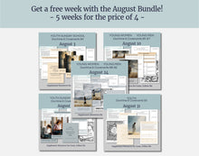 Load image into Gallery viewer, August BuNDLE Lesson Helps for Home and Church | Youth Come, Follow Me 2025 | 5 Weeks of Lesson Helps for LDS Youth - YW YM - Bundle Savings!