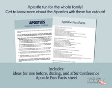 Load image into Gallery viewer, Apostle Scripture Pal Cut Outs for General Conference (Digital Download)