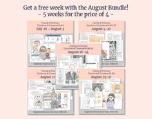 Load image into Gallery viewer, August BUNDLE Lesson Helps for Home and Church | Primary Come Follow Me 2025 | 5 Weeks of Lesson Helps | CFM for Families (BUNDLE Savings!)