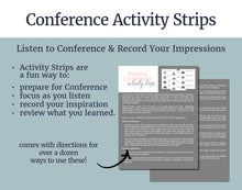 Load image into Gallery viewer, General Conference Strips | Conference Notes Activity (Digital Download)
