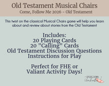 Load image into Gallery viewer, Old Testament Musical Chairs Bible Game