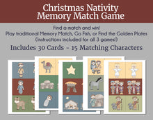 Load image into Gallery viewer, Christmas Nativity Memory Match Game