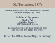 Load image into Gallery viewer, Old Testament I Spy Games - Noah's Ark, Israelite Journey, Old Testament Stories