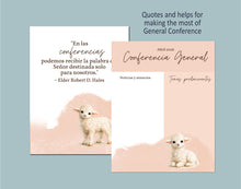 Load image into Gallery viewer, diario de conferencia general abril 2026 | Little Lamb *SPANISH* General Conference Journal April 2026 | Printable Notebook *DIGITAL*