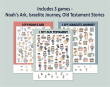 Load image into Gallery viewer, Old Testament I Spy Games - Noah's Ark, Israelite Journey, Old Testament Stories