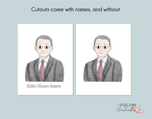 Load image into Gallery viewer, Apostle Scripture Pal Cut Outs for General Conference (Digital Download)