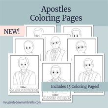 Load image into Gallery viewer, General Conference activities, conference journal, Conference fun for primary kids, General Conference for families, printable games and activities, LDS, Scavenger Hunt coloring page, president oaks, adult coloring pages, activities for youth, Young Women, Games, printables, April 2026 LDS General Conference Fun Kit | Coloring and Activity Pages for LDS Families, LDS Conference Games, Conference Book Kids, Youth, General Conference Fun Pages, Apostles coloring pages,