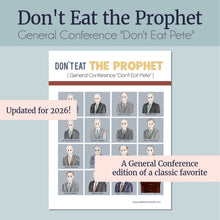Load image into Gallery viewer, General Conference "Don't Eat Pete" Game | LDS Kids Printable Activity | Conference Weekend Family Game | Conference Activities for Children General Conference activities, Conference fun for primary kids, General Conference for families, president oaks, adult coloring pages, activities for youth, Young Women, Games, printables, April 2026 LDS General Conference Fun Kit | Coloring and Activity Pages for LDS Families, LDS Conference Games, Conference Book Kids, Youth, Conference Fun Pages