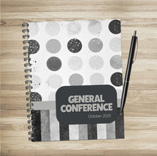 Load image into Gallery viewer, General Conference notebook for taking notes October 2025 General Conference journal for LDS young men, LDS youth, LDS men, notes for general conference