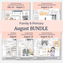 Load image into Gallery viewer, Lesson helps for LDS primary teachers for Come Follow Me 2025 Family scripture study, come follow me for families, FHE lesson outline, primary lesson outline, primary coloring pages, nursery coloring pages, primary activities, activity pages, scripture games, lesson ideas for come follow me, primary children lesson plan, family home evening
August Lesson Helps for Home, Church | Primary Come, Follow Me 2025 | D&C | Coloring, Activities, Games