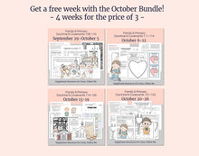 Load image into Gallery viewer, October BUNDLE Lesson Helps for Home & Church | Primary Come Follow Me 2025 | 4 Weeks of Lesson Helps | CFM for Families (BUNDLE Savings!)