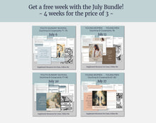 Load image into Gallery viewer, July BuNDLE Lesson Helps for Home and Church | Youth Come, Follow Me 2025 | 4 Weeks of Lesson Helps for LDS Youth - YW YM - Bundle Savings!