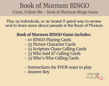 Load image into Gallery viewer, Book of Mormon BINGO Game