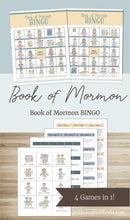 Load image into Gallery viewer, lds activity days, lds primary games, book of mormon bingo for come follow me 2024
