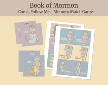 Load image into Gallery viewer, Games for LDS children, Activity Days Games and Ideas, Come Follow Me learning, home centered gospel learning, Book of Mormon Memory Match game