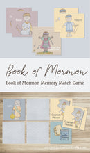 Load image into Gallery viewer, Book of Mormon Memory Game for Come, Follow Me 2024, games and activities for LDS children, Activity Days games, book of mormon heroes
