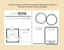 Load image into Gallery viewer, book of mormon study guide for kids, primary children, activity days ideas, come follow me 2024 resources for families,