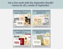 Load image into Gallery viewer, September BUNDLE | LDS Come, Follow Me Youth Lesson Outlines for Home and Church | 4 Lesson Plans