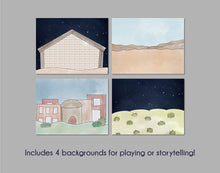 Load image into Gallery viewer, Printable Christmas Nativity Playset (puppets, flannel board, magnets, stickers)