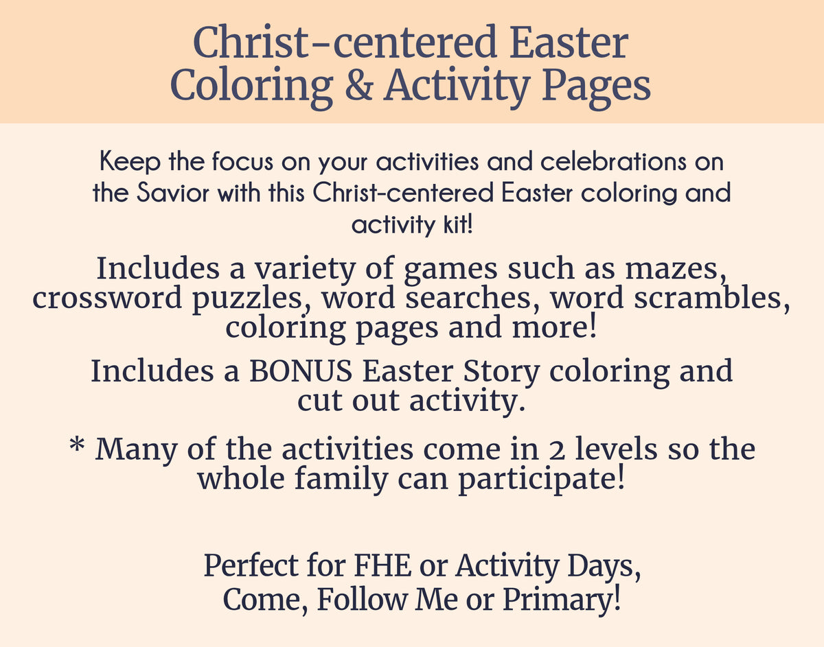 Christ Centered Easter Coloring and Activity Pages – My Upside Down ...