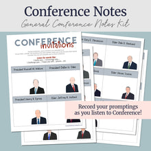 Load image into Gallery viewer, General Conference Notes Journal, Note-taking, listening to General Conference