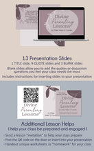 Load image into Gallery viewer, Divine Parenting Lessons - Elder Valeri V. Cordón - October 2023