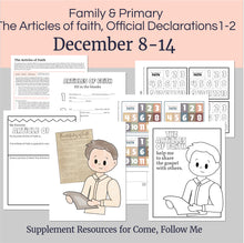 Load image into Gallery viewer, Lesson helps for LDS primary teachers for Come Follow Me 2025 Family scripture study, come follow me for families, FHE lesson outline, primary lesson outline, primary coloring pages, nursery coloring pages, primary activities, activity pages, scripture games, lesson ideas for come follow me, primary children lesson plan, family home evening
December 8-14 Come, Follow Me Primary Lesson Outline for Home and Church | The Articles of Faith, "We Believe"