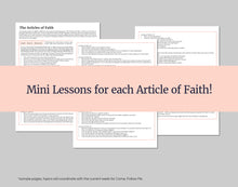 Load image into Gallery viewer, December 8-14 Come, Follow Me Primary Lesson Outline for Home and Church | The Articles of Faith, "We Believe"