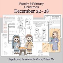 Load image into Gallery viewer, Lesson helps for LDS primary teachers for Come Follow Me 2025 Family scripture study, come follow me for families, FHE lesson outline, primary lesson outline, primary coloring pages, nursery coloring pages, primary activities, activity pages, scripture games, lesson ideas for come follow me, primary children lesson plan, family home evening
December 22-28
Primary Lesson for Come Follow Me 2025
Christmas