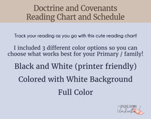 Load image into Gallery viewer, Doctrine and Covenants Reading Chart and CFM 2025 Schedule