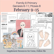 Load image into Gallery viewer, Lesson helps for LDS primary teachers for Come Follow Me 2025 Family scripture study, come follow me for families, FHE lesson outline, primary lesson outline, primary coloring pages, nursery coloring pages, primary activities, activity pages, scripture games, lesson ideas for come follow me, primary children lesson plan, family home evening
February 9-15 | Come, Follow Me Primary Lesson Outline, "Noah Found Grace"