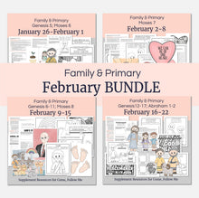 Load image into Gallery viewer, February BUNDLE | Primary Come, Follow Me Lesson Helps for Home & Church