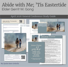 Load image into Gallery viewer, RS General Conference Lesson plan for for
Elder Gerrit W. Gong - Abide with Me; 'Tis Eastertide - April 2026
These Relief Society lesson helps include a lesson outline, Powerpoint slides, a study guide, image handouts, printables, discussion questions and suggestions for personal application to help you present a memorable RS lesson.