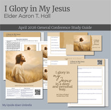 Load image into Gallery viewer, Lesson outline for Relief Society Teachers for
Elder Aaron T. Hall - I Glory in My Jesus - April 2026
These RS lesson helps include slides, a study guide, handouts, printables, class discussion questions and personal application items to help you present an engaging Relief Society lesson.