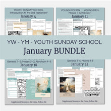 Load image into Gallery viewer, January BUNDLE | LDS Come, Follow Me Youth Lesson Outlines for Home and Church | 4 Lesson Plans