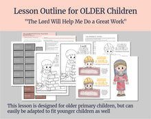 Load image into Gallery viewer, July 27-August 2 | Come Follow Me Primary Lesson | “I Am Doing a Great Work” | Nehemiah, Scriptures, Temples