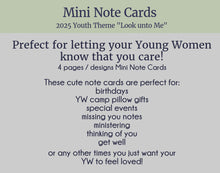 Load image into Gallery viewer, Look unto Me in Every Thought 2025 LDS Youth Theme Mini Cards for Young Women