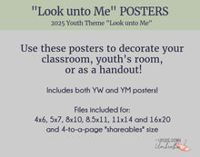 Load image into Gallery viewer, Look unto Me in Every Thought | LDS Young Women and Young Men Printable Posters, Handouts | 2025 Youth Theme D&C 6:36 (Copy)