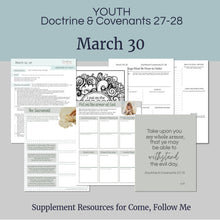 Load image into Gallery viewer, Help your youth discover how gospel principles connect to their lives—without the eye rolls or boredom!
March 24-30
D&C 27-28
All Things Done in Order
LDS Youth Sunday Lesson Outline for home and church