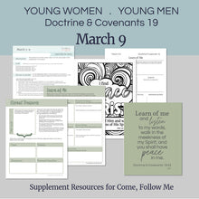 Load image into Gallery viewer, March 3-9 | D&C 19- Lesson Helps for LDS Youth / YW - Come Follow Me 2025 Doctrine and Covenants "Learn of Me " | LDS Young Women, Young Men
