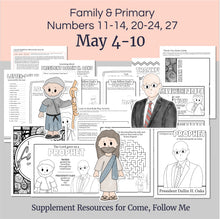 Load image into Gallery viewer, Lesson helps for LDS primary teachers for
May 4–10: “Rebel Not Ye against the Lord, Neither Fear”
Numbers 11–14; 20–24; 27
This printable kit includes coloring pages, activities, games, and discussion questions that are perfect for Family scripture study, come follow me for families, or for your Primary lesson.