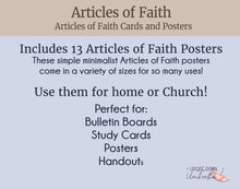 Load image into Gallery viewer, Articles of Faith Cards and Posters - Minimalist Black and White
