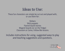 Load image into Gallery viewer, Printable Christmas Nativity Playset (puppets, flannel board, magnets, stickers)