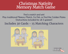 Load image into Gallery viewer, Christmas Nativity Memory Match Game