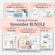 Load image into Gallery viewer, November BUNDLE Lesson Helps for Home & Church | Primary Come Follow Me 2025 | 5 Weeks of Lesson Helps | CFM for Families (BUNDLE Savings!)